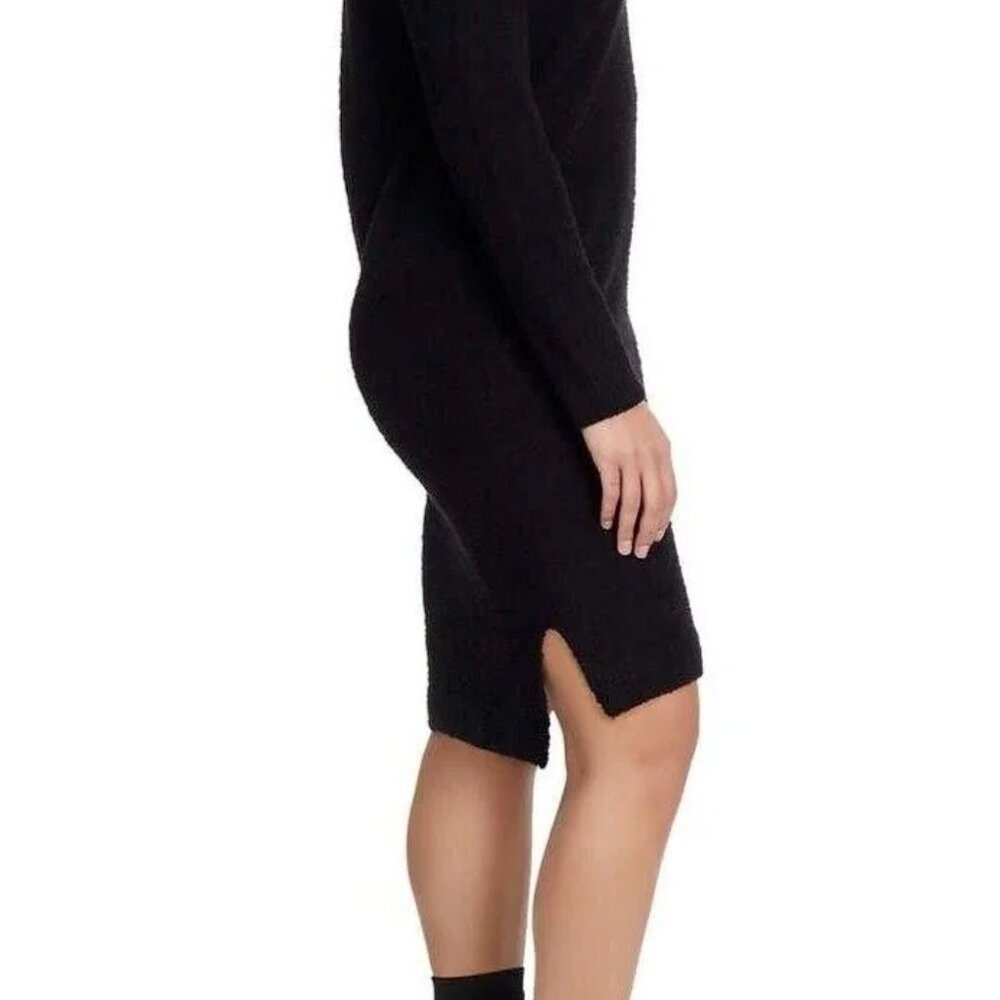Jessica Simpson Women's Long Sleeve Fleece Dress (Black, Medium) - Picture 3 of 4